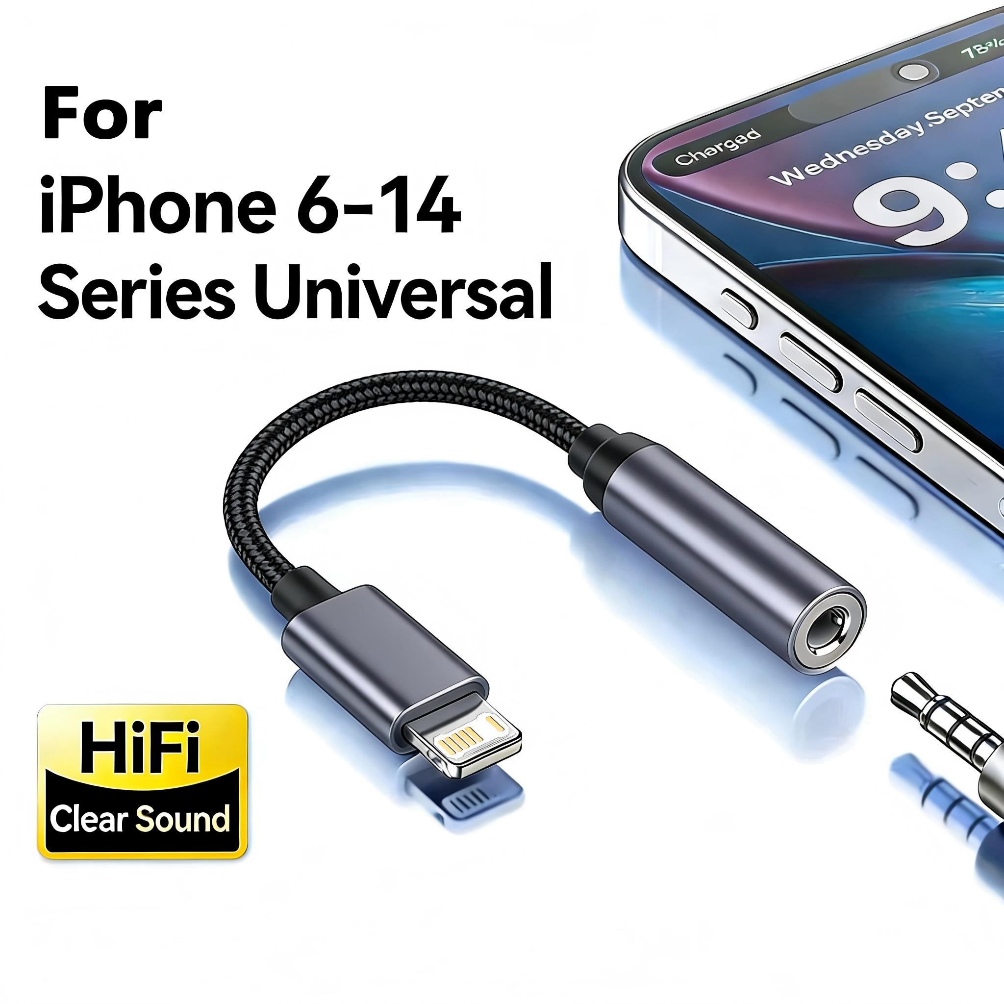 8 Pin to 3.5mm Jack AUX Cable  - Earphone Splitter Jack recensione e prezzo