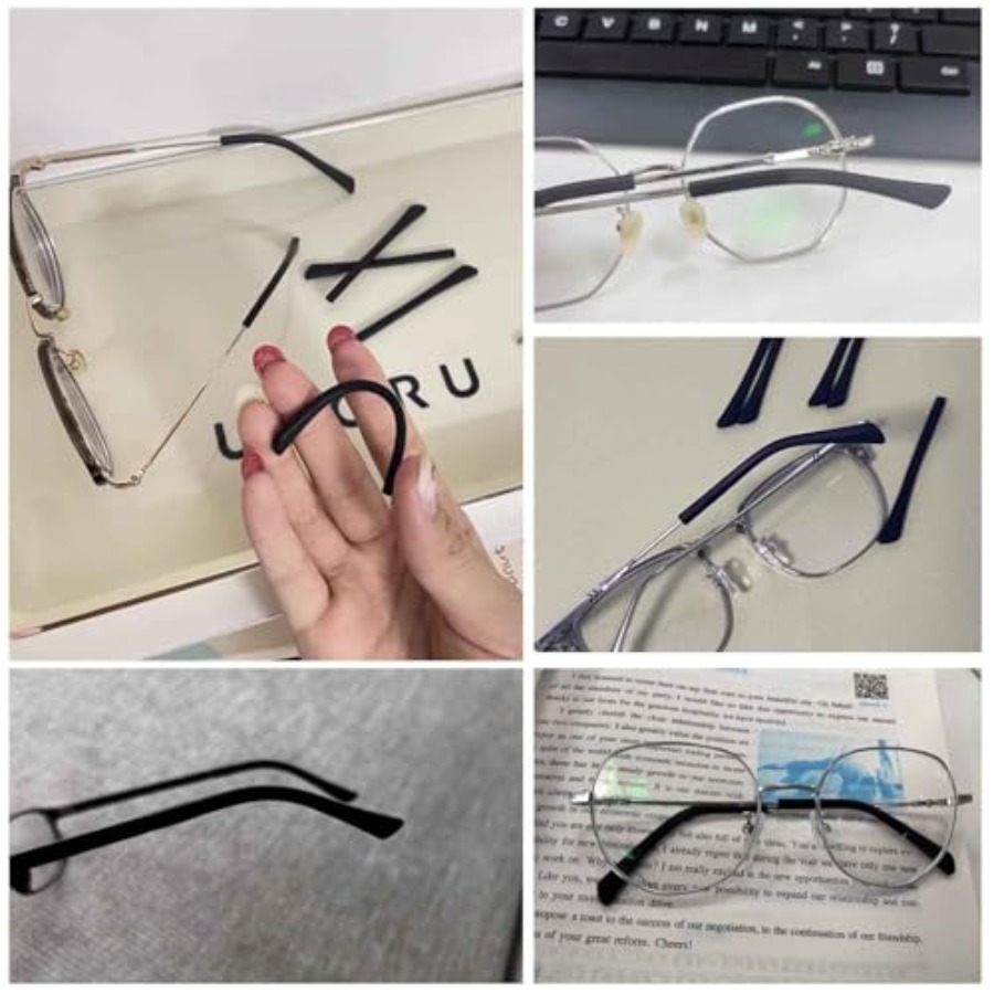 8 Pairs Eyeglass End Tips Ear  - Silicone Ear Tip Replacement recensione e prezzo