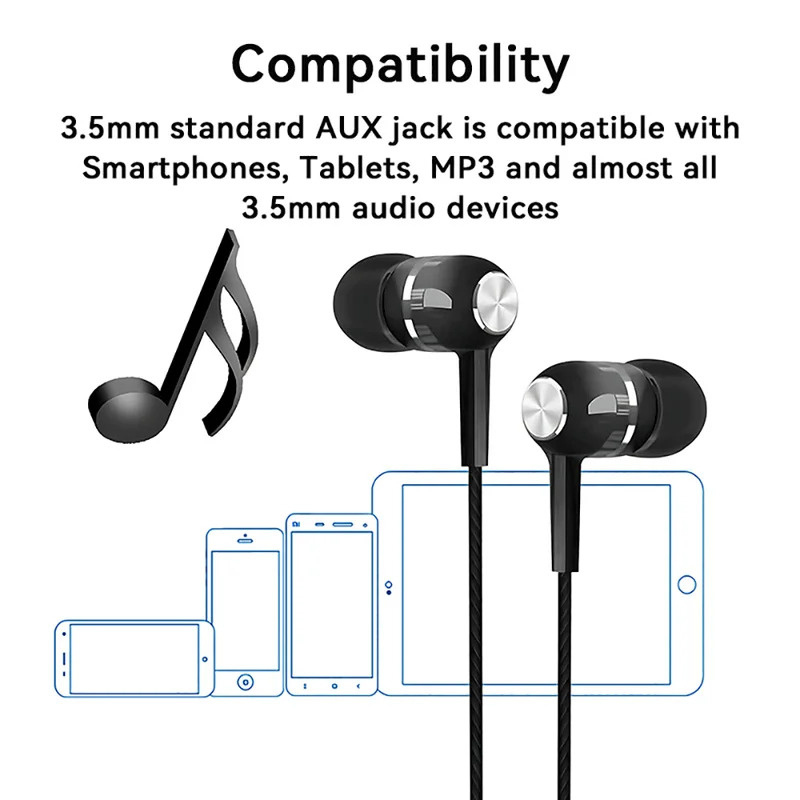 1/2/3/4Pcs 3.5mm Wired Earphon - Wired Earphone Mic recensione e prezzo