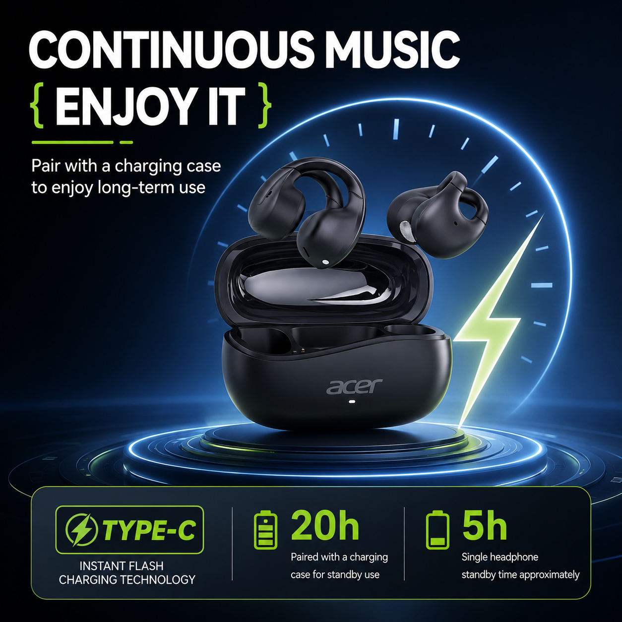 Acer OHR555 Unique Cross Arm O - Sports Earphone Hook recensione e prezzo